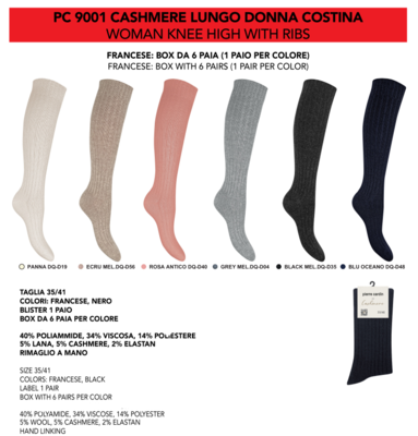 CALZINO LUNGO DONNA 9001 Tellini S.R.L. Velkoobchodní oblečení